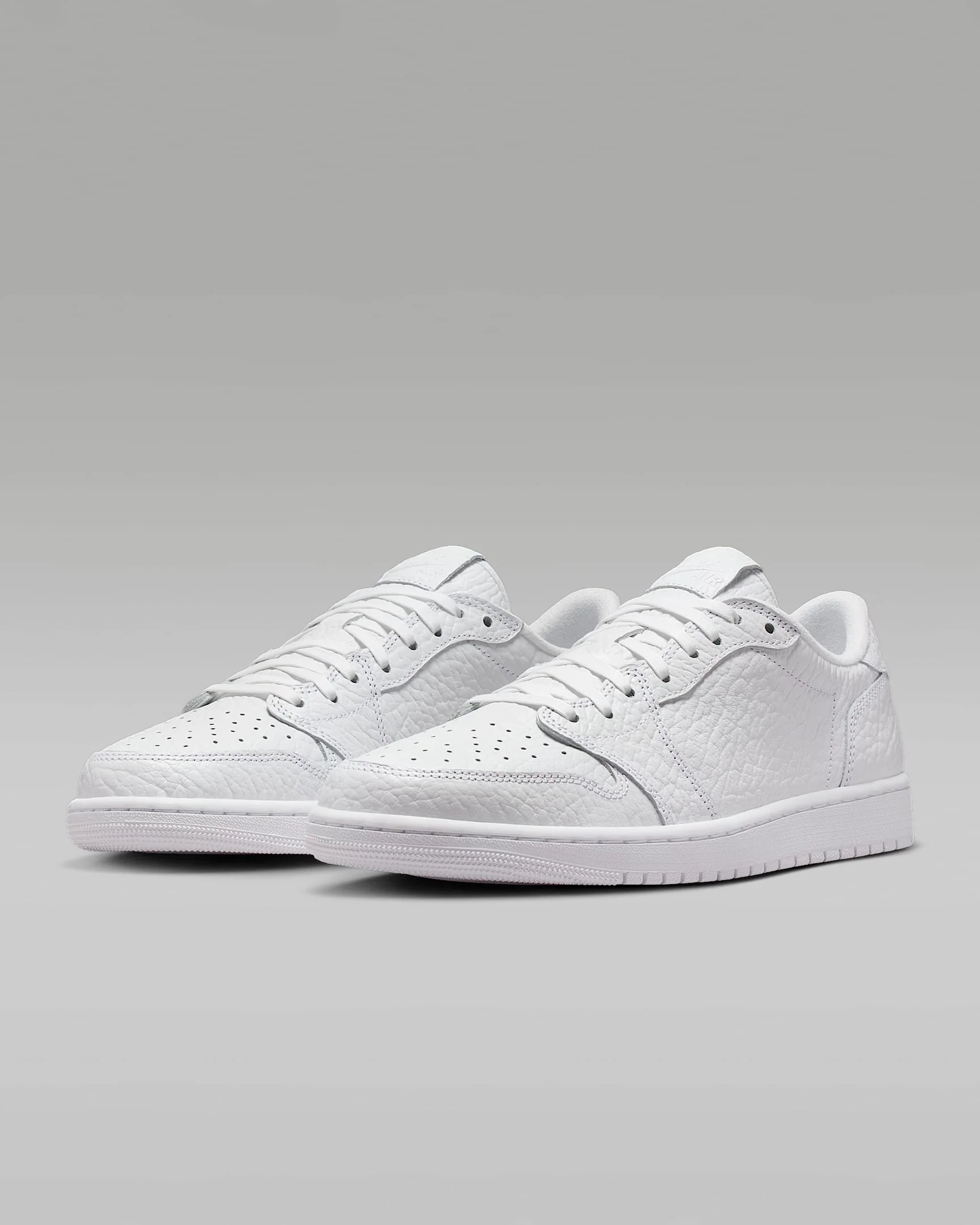 Nike Men's Air Jordan 1 Retro Low Shoes - All White - Image 2