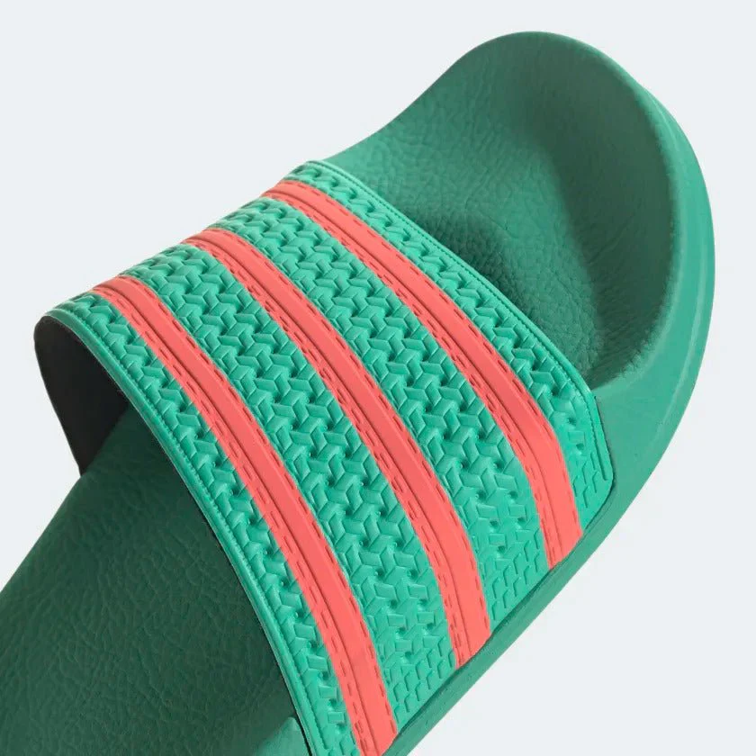 Adidas Adilette Slides - Hi Res Green / Semi Turbo - Image 6