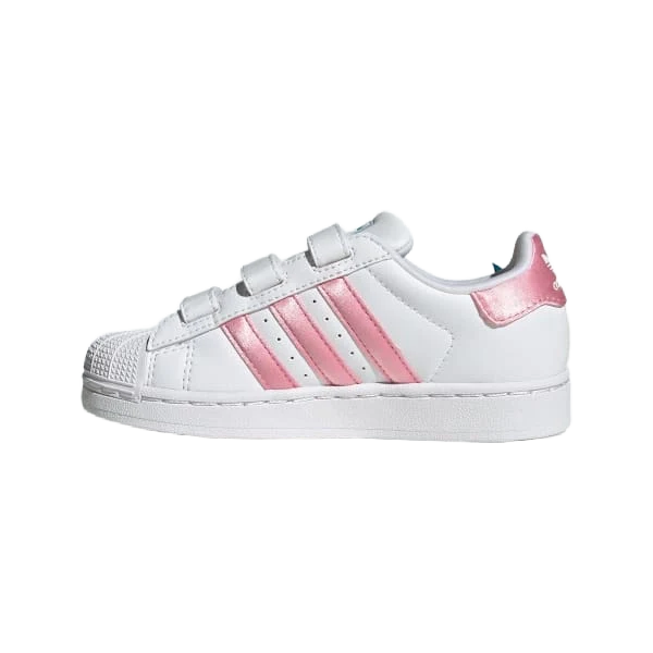 Adidas Kids' Disney Superstar Ii Comfort Closure Shoes Shoes - Cloud White / Light Pink / Lucid Aquamarine - Image 3