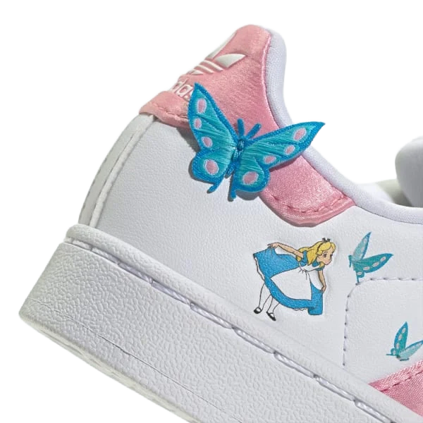 Adidas Kids' Disney Superstar Ii Comfort Closure Shoes Shoes - Cloud White / Light Pink / Lucid Aquamarine - Image 4