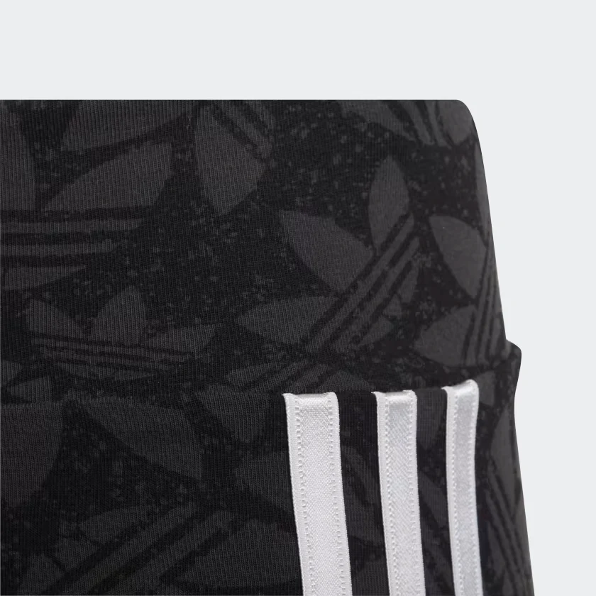 Adidas Kids' High Waisted Cycling Shorts - Carbon / Black / White - Image 5