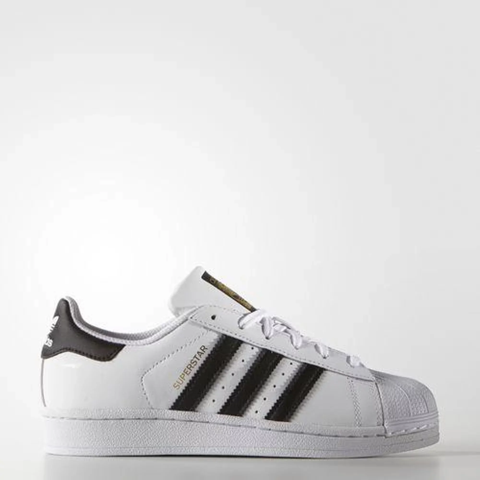 Adidas Kids' Originals Superstar Shoes - White / Black / Gold - Image 2