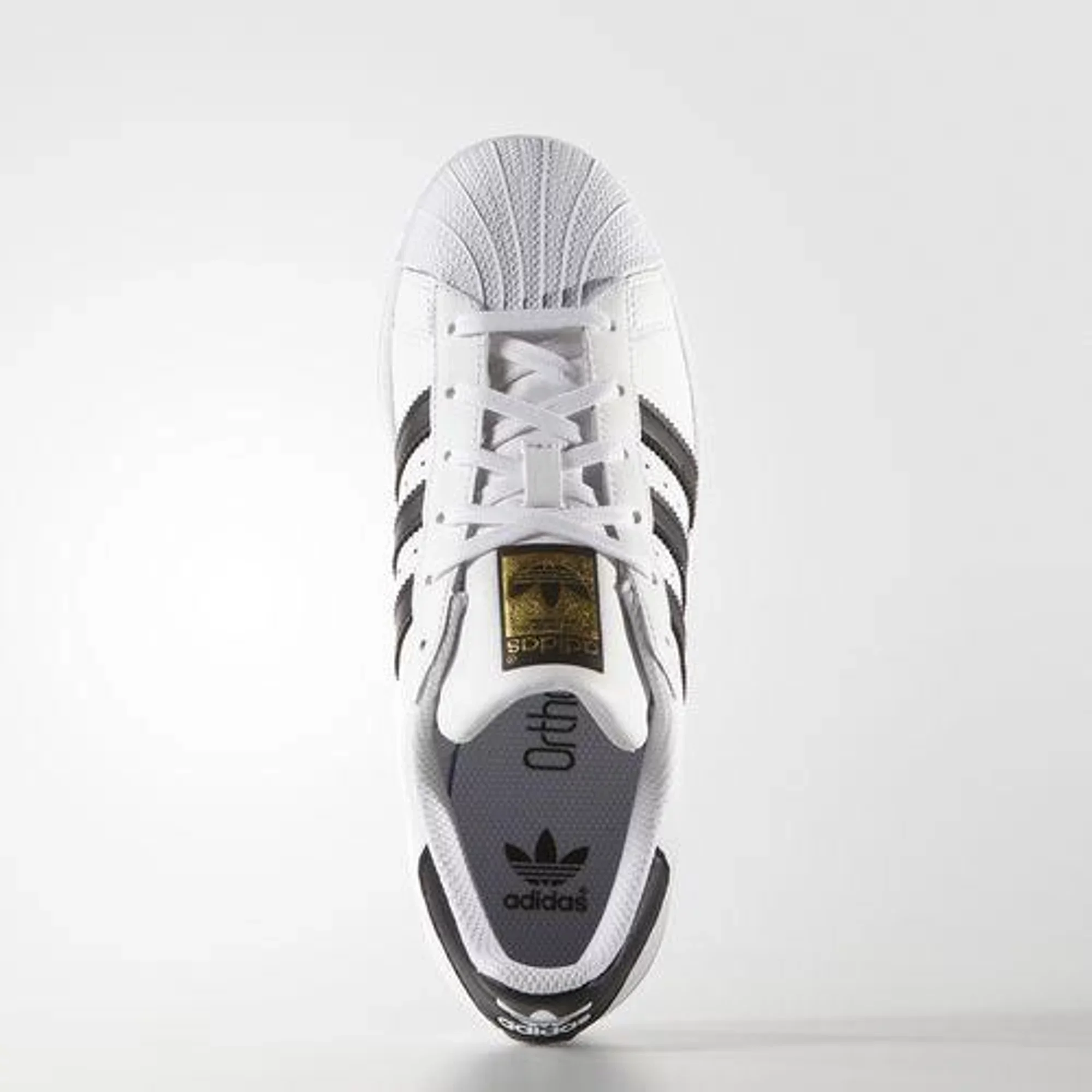 Adidas Kids' Originals Superstar Shoes - White / Black / Gold - Image 3