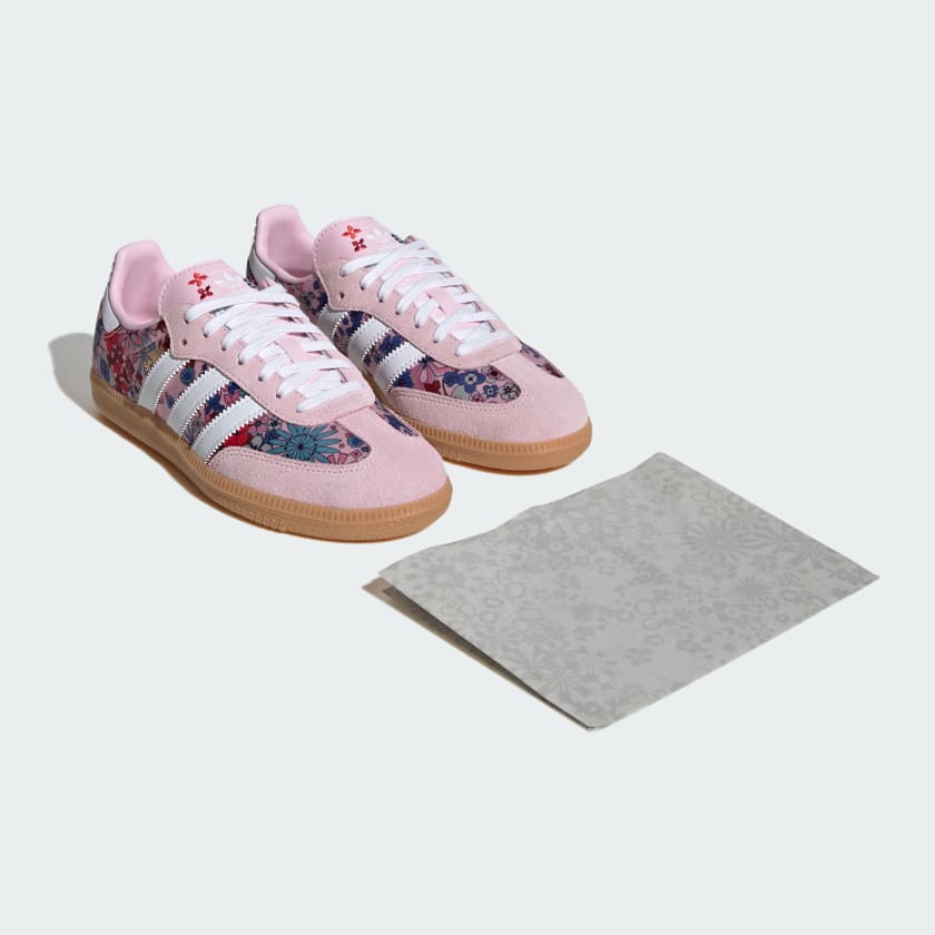 Adidas Kids' Samba Og Liberty London Shoes - Clear Pink / Cloud White / Gum - Image 3