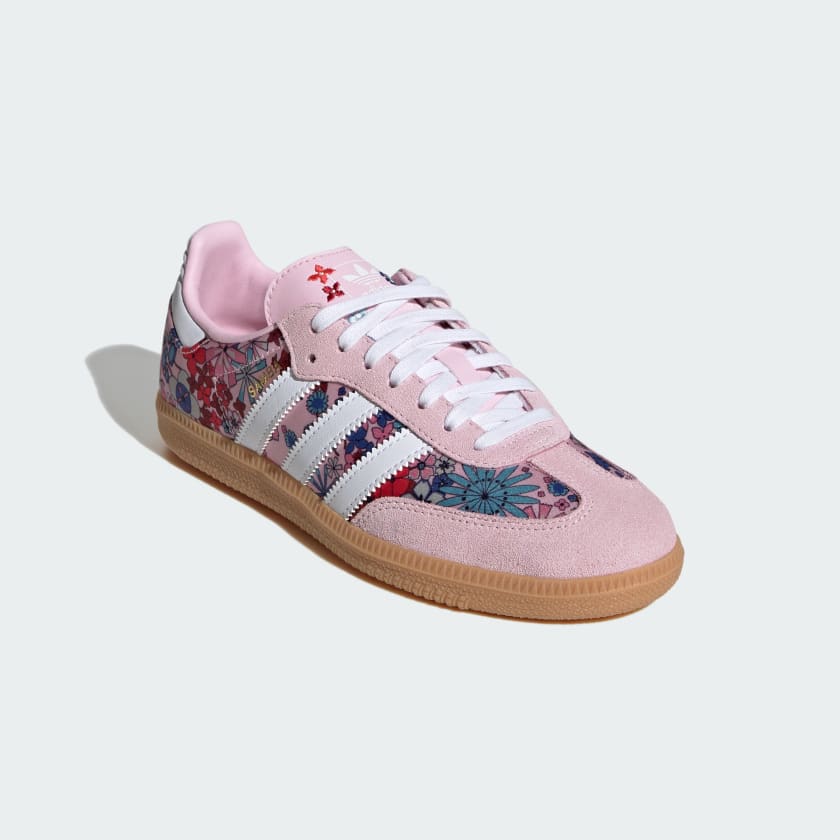Adidas Kids' Samba Og Liberty London Shoes - Clear Pink / Cloud White / Gum - Image 4