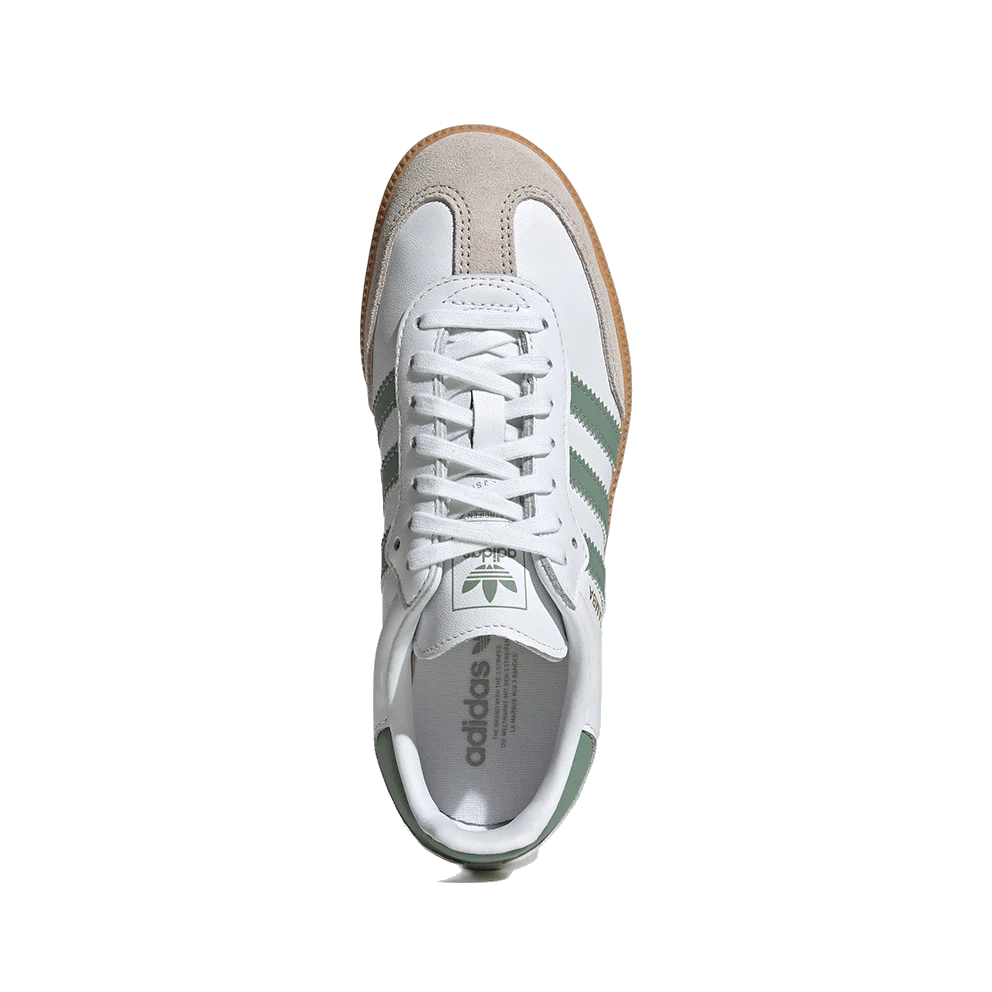 Adidas Kids' Samba Og Shoes - Cloud White / Silver / Green - Image 4