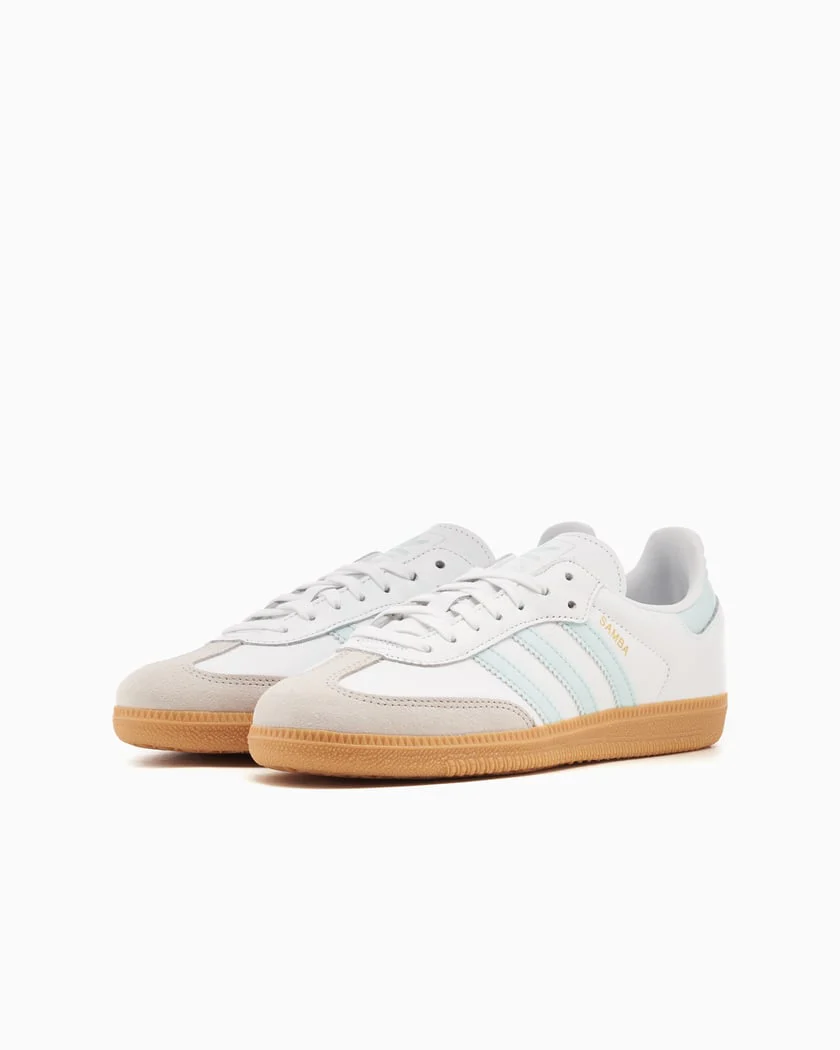 Adidas Kids' Samba Og Shoes - White / Semi Flash Aqua - Image 2