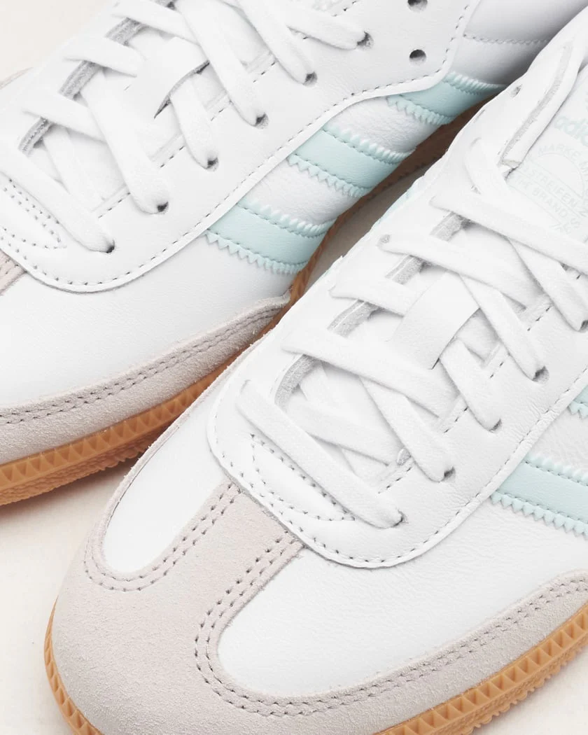 Adidas Kids' Samba Og Shoes - White / Semi Flash Aqua - Image 7