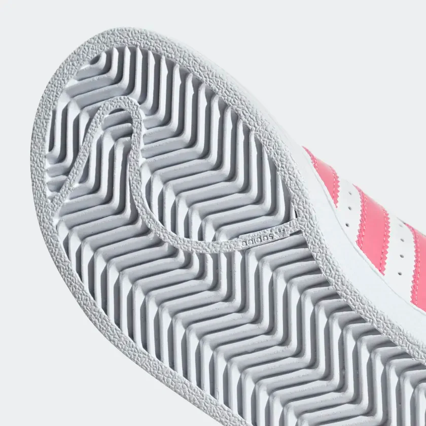 Adidas Kids' Superstar Shoes - Cloud White / Real Pink - Image 12