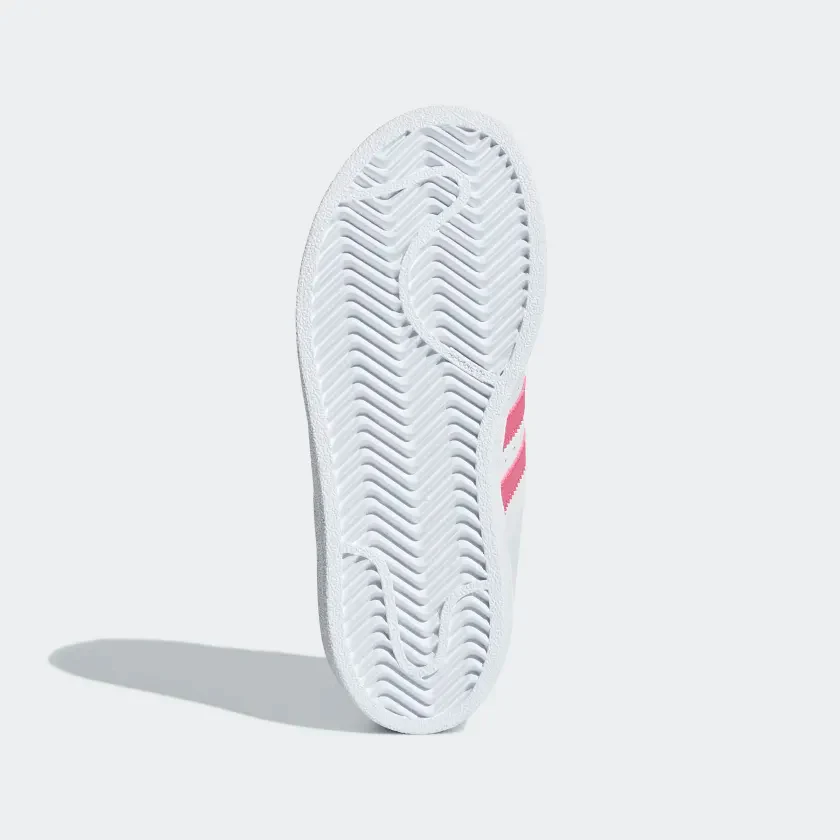 Adidas Kids' Superstar Shoes - Cloud White / Real Pink - Image 4