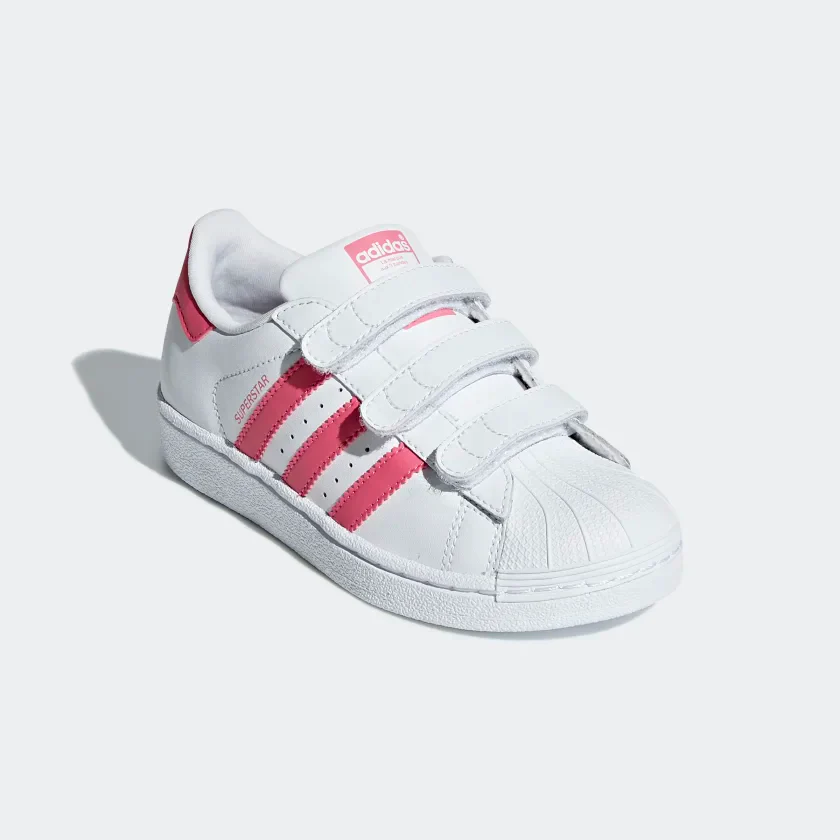 Adidas Kids' Superstar Shoes - Cloud White / Real Pink - Image 5