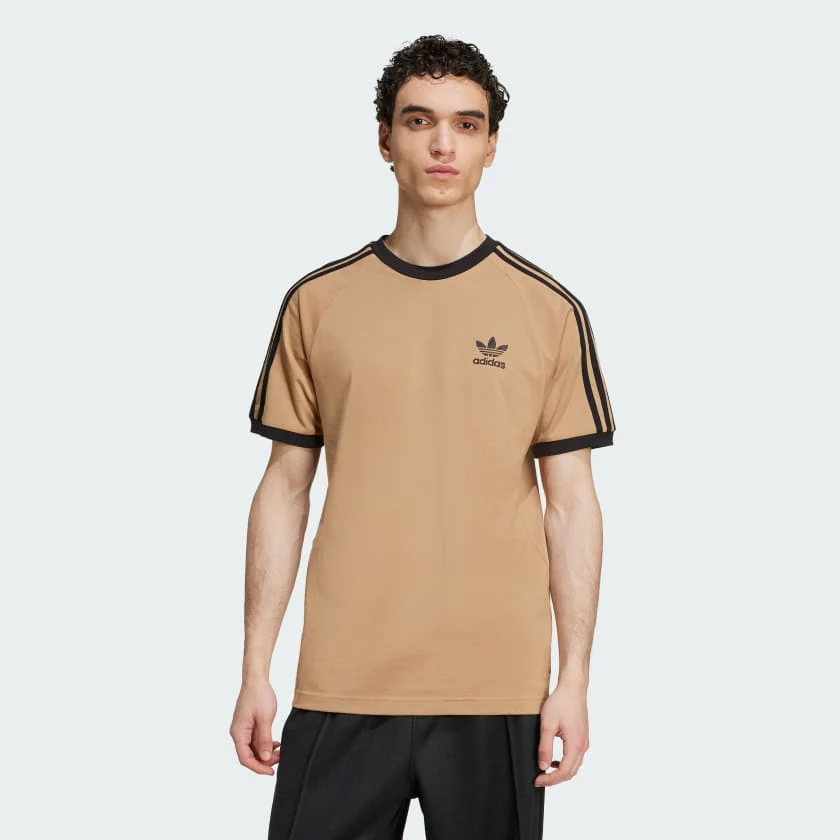 Adidas Men's Adicolor Classics 3-Stripes Tee - Cardboard / Black - Image 4