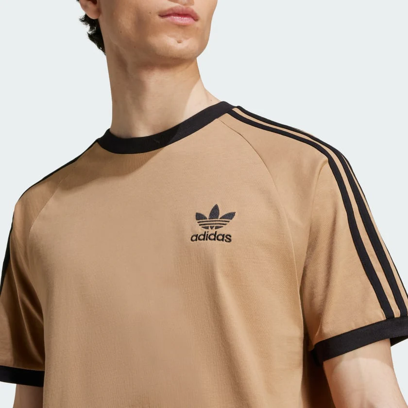 Adidas Men's Adicolor Classics 3-Stripes Tee - Cardboard / Black - Image 7