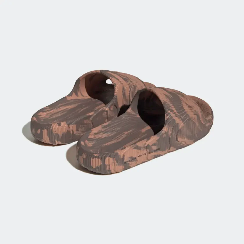 Adidas Men's Adilette 22 Slides - Clay Strata / Earth Strata / Core Black - Image 6