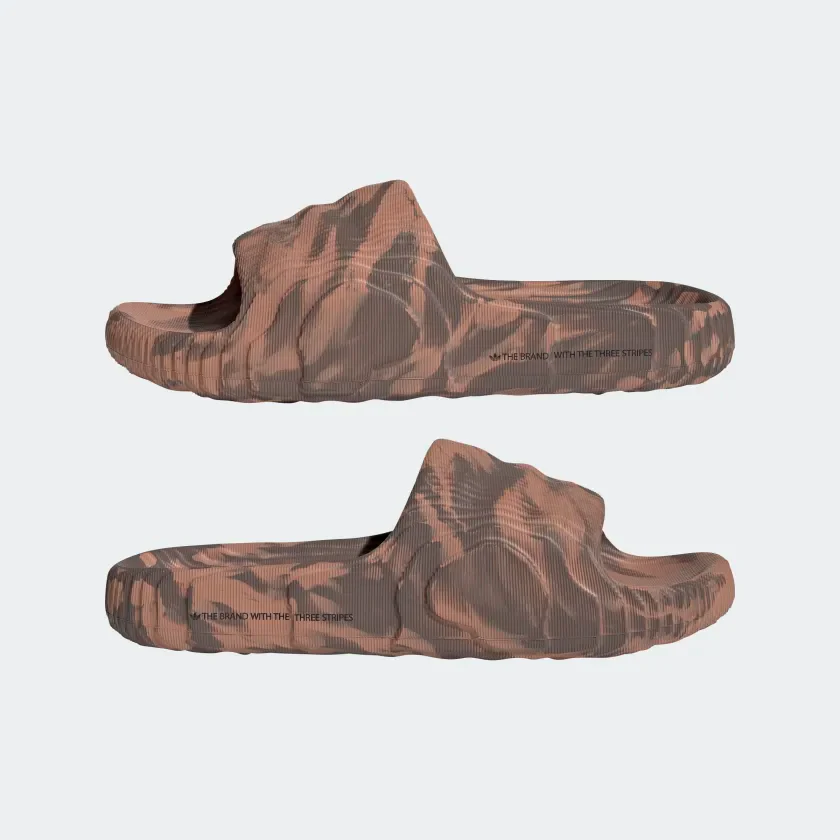 Adidas Men's Adilette 22 Slides - Clay Strata / Earth Strata / Core Black - Image 8