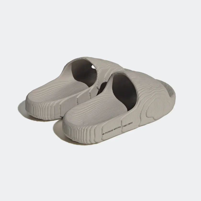 Adidas Men's Adilette 22 Slides - Light Brown / Core Black - Image 6