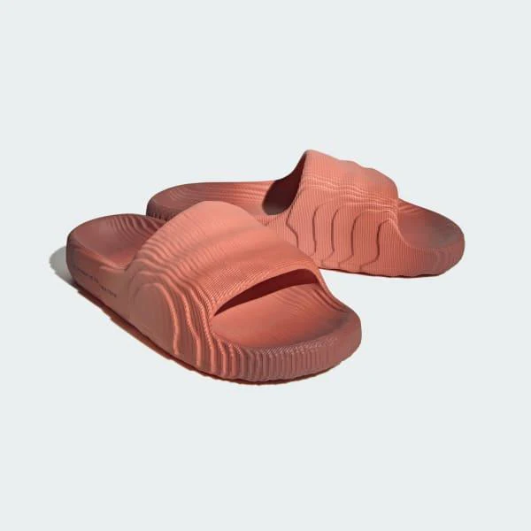 Adidas Men's Adilette 22 Slides - Wonder Clay / Wild Sepia / Core Black - Image 4