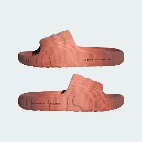Adidas Men's Adilette 22 Slides - Wonder Clay / Wild Sepia / Core Black - Image 7