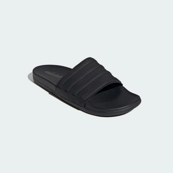 Adidas Men's Adilette Comfort Slides Shoes - Triple Black - Image 2