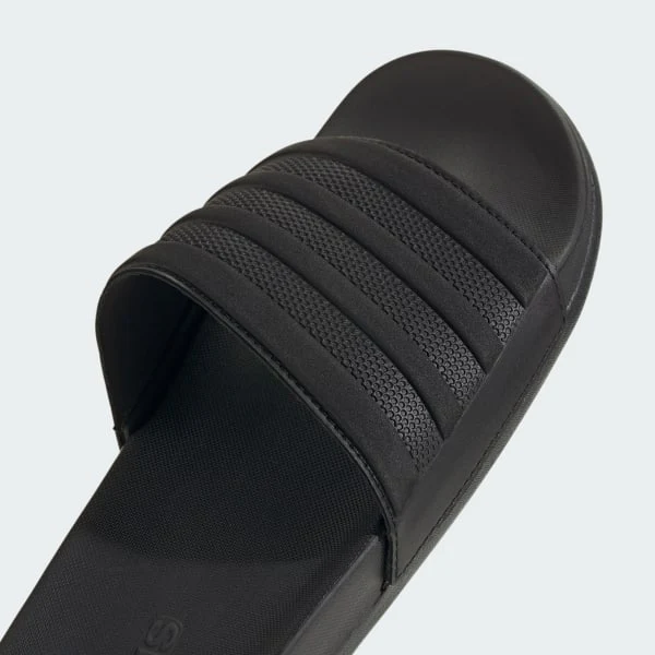 Adidas Men's Adilette Comfort Slides Shoes - Triple Black - Image 7