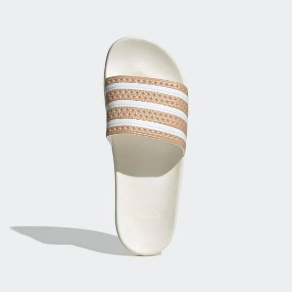 Adidas Men's Adilette Slides - Magic Beige / Cloud White / Off White - Image 3