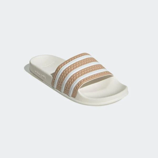 Adidas Men's Adilette Slides - Magic Beige / Cloud White / Off White - Image 5