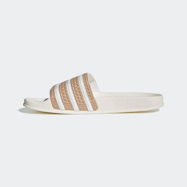 Adidas Men's Adilette Slides - Magic Beige / Cloud White / Off White - Image 7