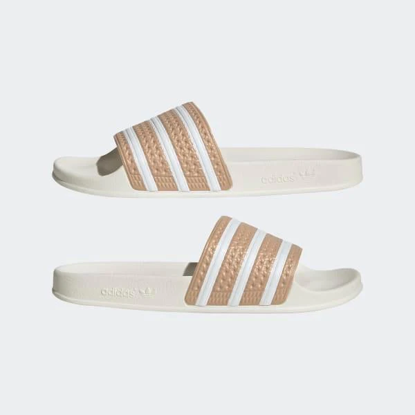Adidas Men's Adilette Slides - Magic Beige / Cloud White / Off White - Image 8