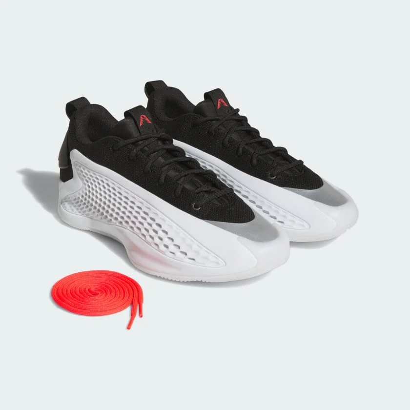 Adidas Men's Ae 1 Low Shoes - Footwear White / Core Black / Lucid Red - Image 2