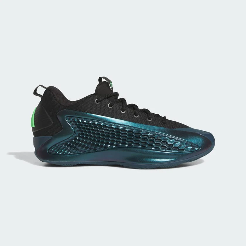 Adidas Men's Anthony Edwards 1 Low Shoes - Arctic Night / Core Black / Scream Green - Image 4