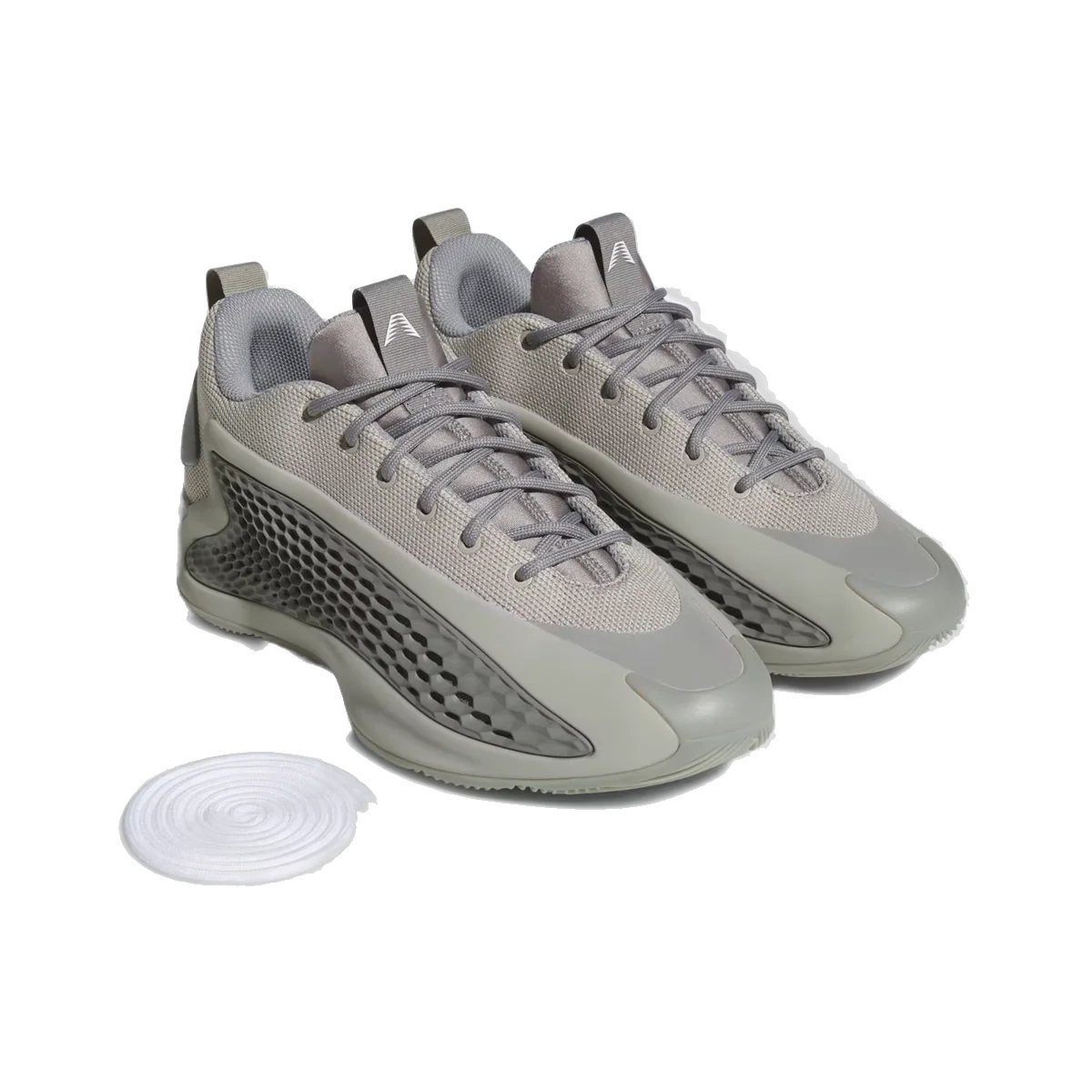 Adidas Men's Anthony Edwards 1 Low Shoes - Metallic Grey / Dove Grey / Cloud White - Image 2