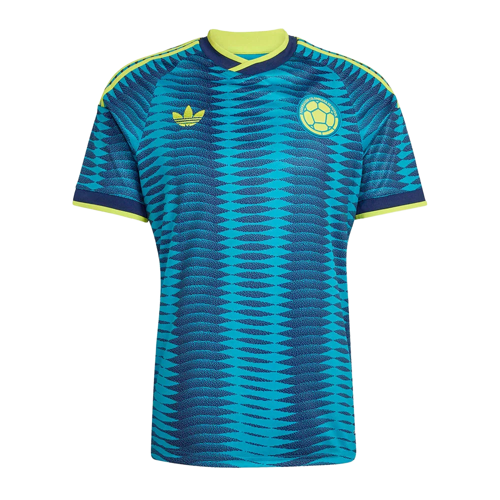 Adidas Men's Colombia 26 Away Jersey Apparel - Team Navy Blue 2 / Mystery Petrol
