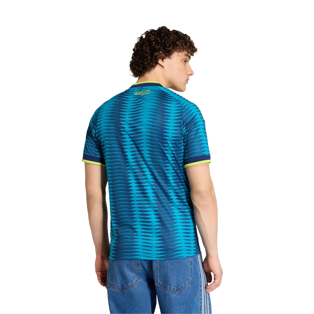 Adidas Men's Colombia 26 Away Jersey Apparel - Team Navy Blue 2 / Mystery Petrol - Image 2