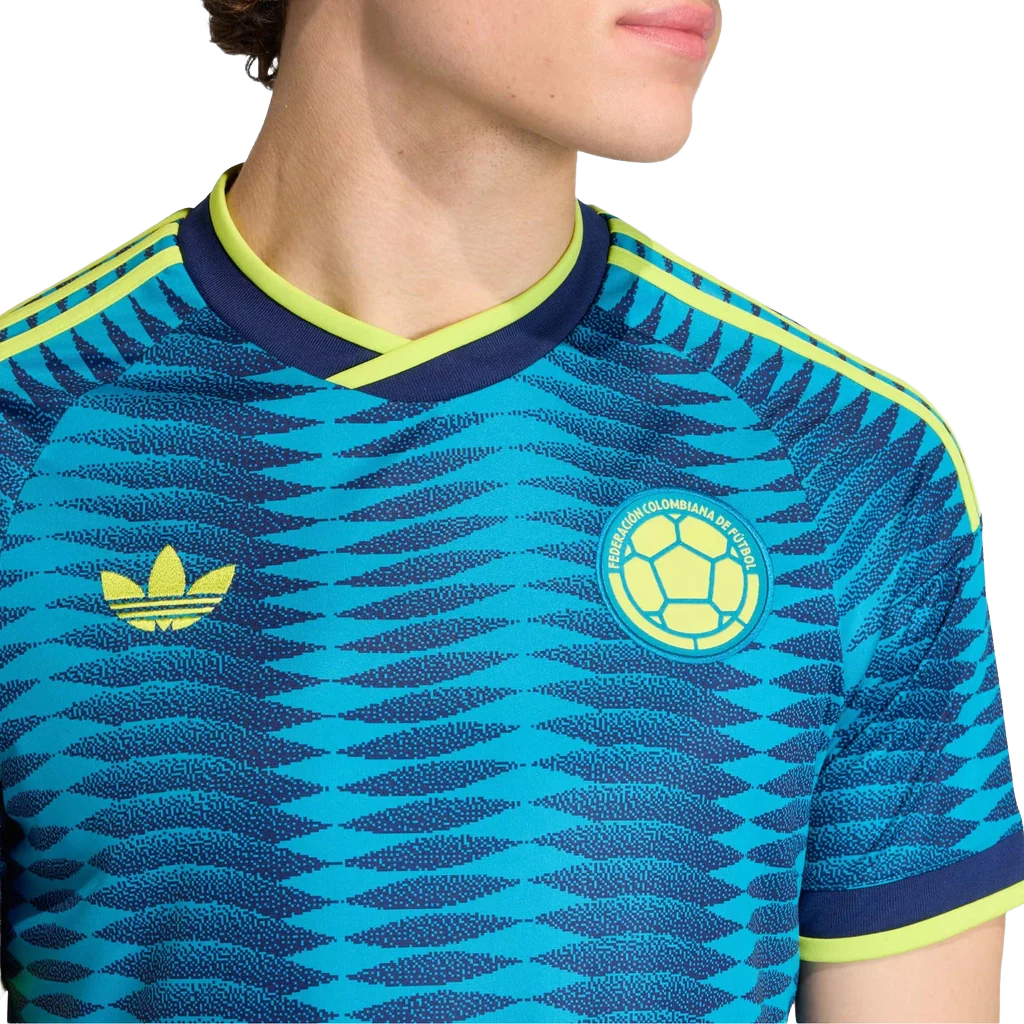Adidas Men's Colombia 26 Away Jersey Apparel - Team Navy Blue 2 / Mystery Petrol - Image 3