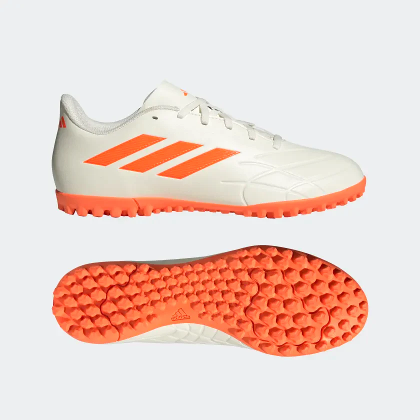 Adidas Men's Copa Pure.4 Turf Cleats - Off White / Solar Orange - Image 2