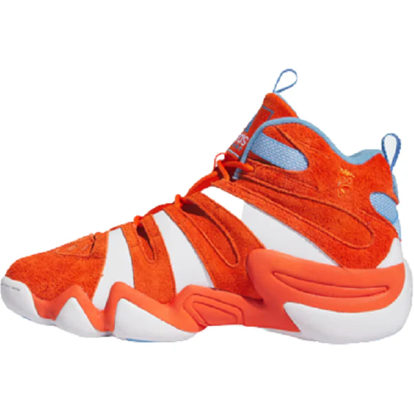 Adidas Men's Crazy 8 Shoes - Team Orange / Cloud White / Team Light Blue - Image 3