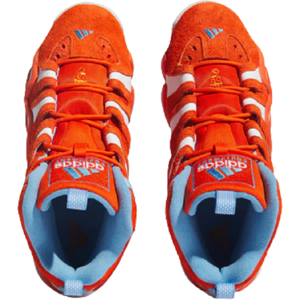 Adidas Men's Crazy 8 Shoes - Team Orange / Cloud White / Team Light Blue - Image 5
