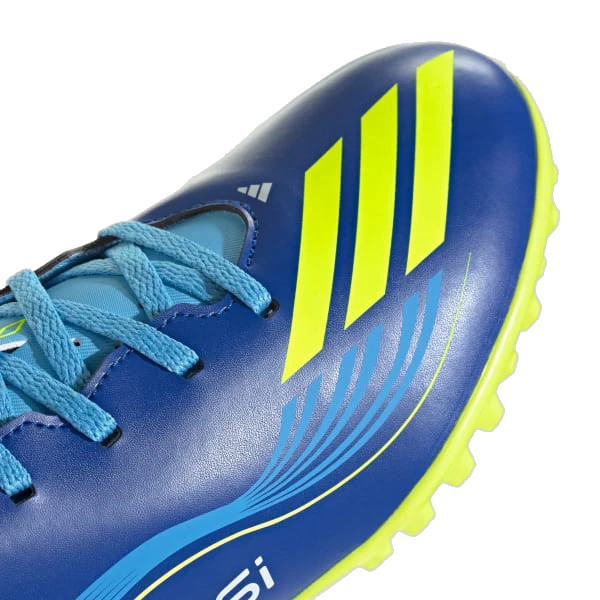 Adidas Men's F50 Messi Club Shoes - Blue / Neon Green - Image 3