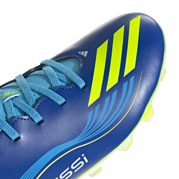 Adidas Men's F50 Messi Club Shoes - Royal Blue / Solar Yellow / Semi Blue Burst - Image 4