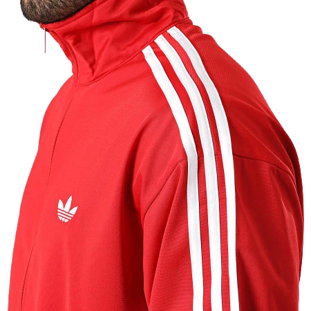 Adidas Men's Firebird Track Jacket Apparel - Better Scarlet / White - Image 2