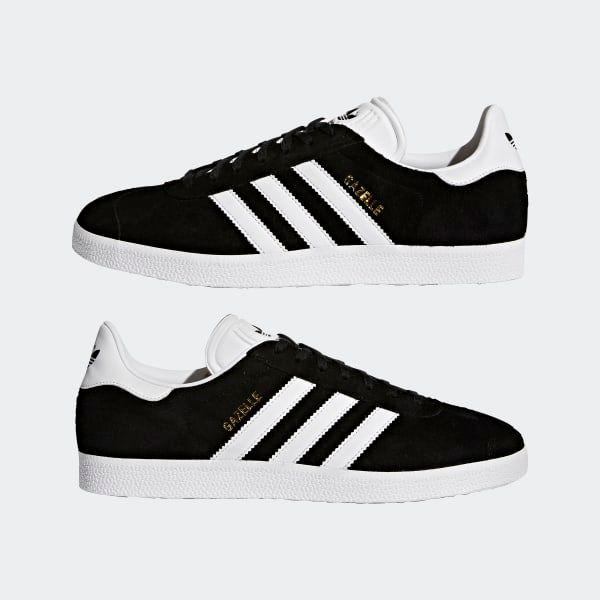 Adidas Men's Gazelle Shoes - Core Black / White / Gold Metallic - Image 7