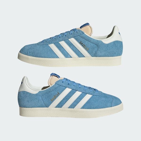 Adidas Men's Gazelle Shoes - Light Blue / Off White / Cream White - Image 8