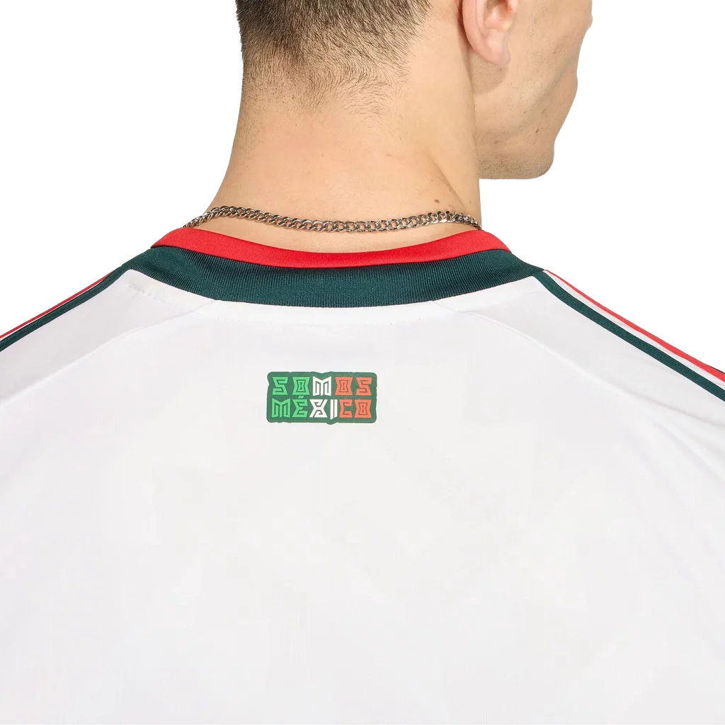 Adidas Men's Mexico 26 Away Jersey Apparel - White / Green / Red - Image 5
