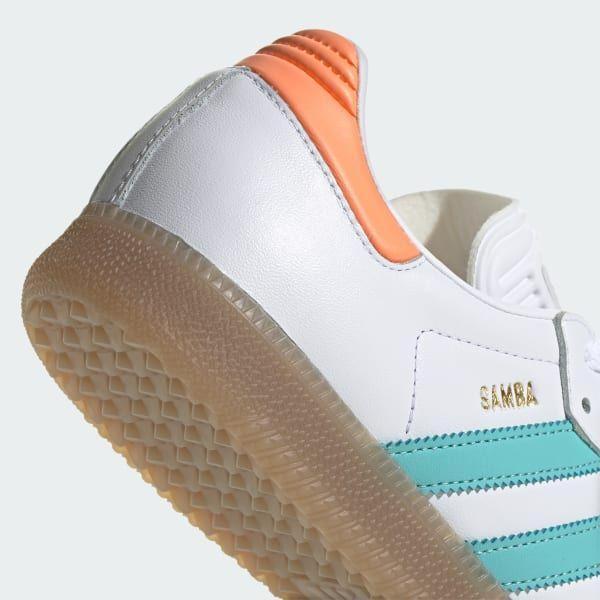 Adidas Men's Samba Inter Miami CF Indoor Soccer Shoes - White / Easy Mint / Gum - Image 10