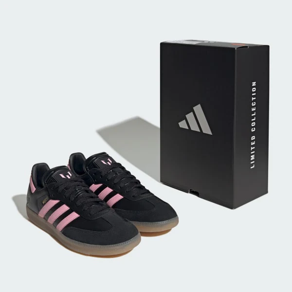 Adidas Men's Samba Messi Shoes - Black / Gold Metallic - Image 2