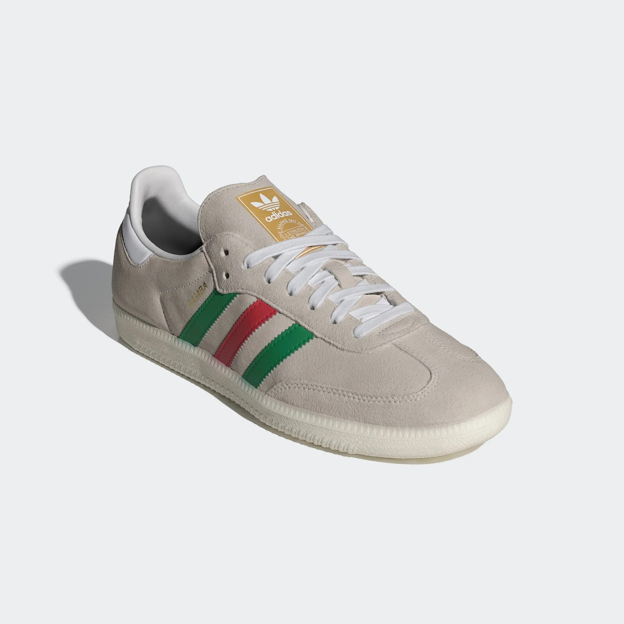Adidas Men's Samba OG Shoes - Crystal White / Green / Better Scarlet - Image 4