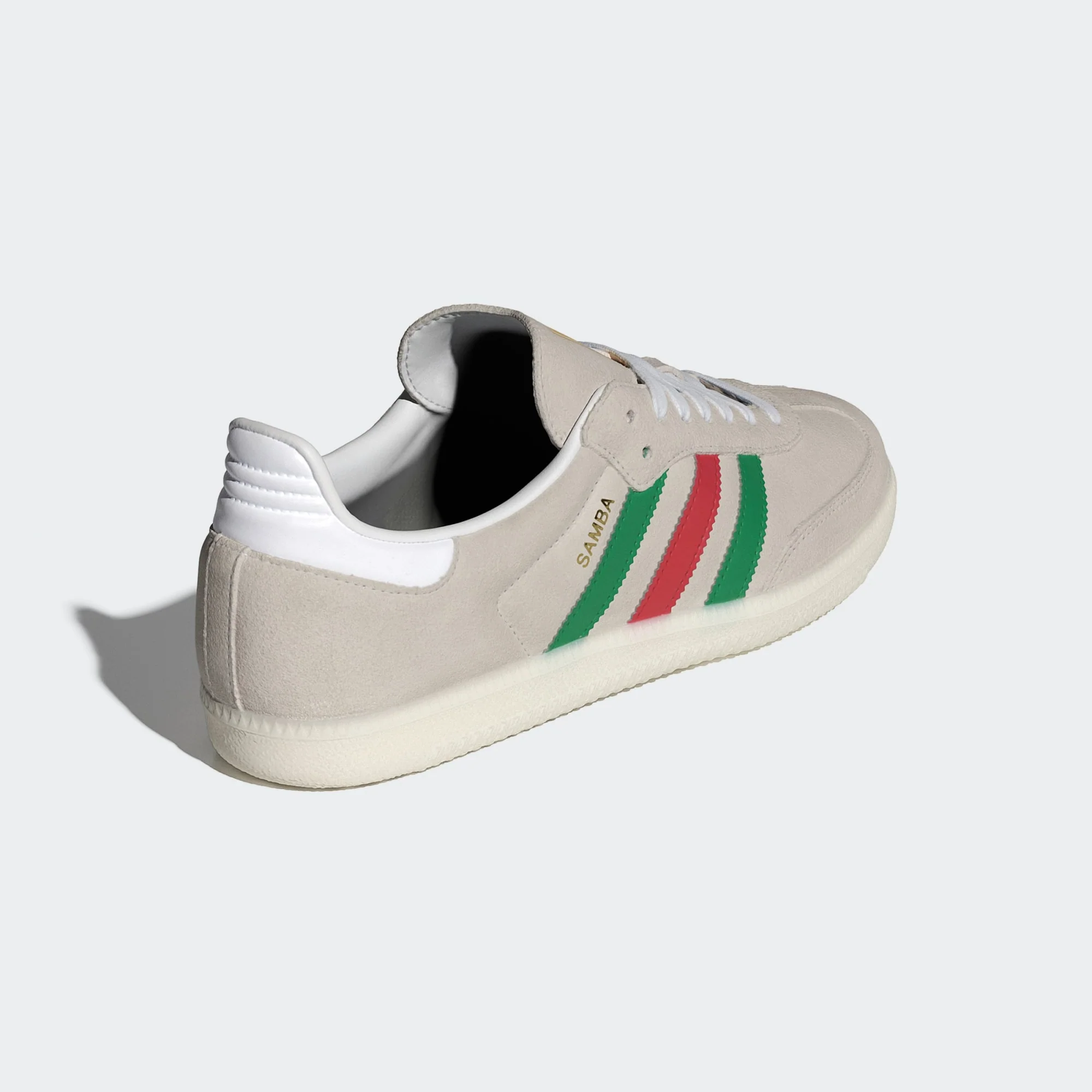 Adidas Men's Samba OG Shoes - Crystal White / Green / Better Scarlet - Image 5