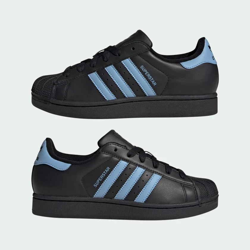 Adidas Men's Superstar Ii Shoes - Black Ash / Blue - Image 6