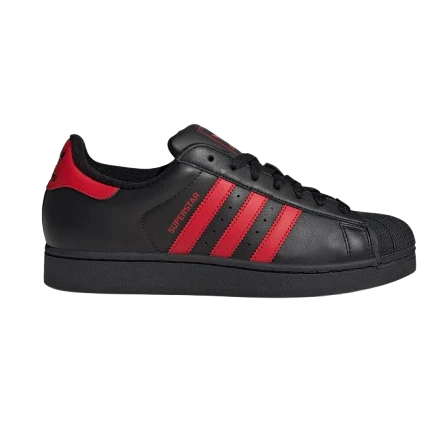 Adidas Men's Superstar Ii Shoes - Black / Better Scarlet
