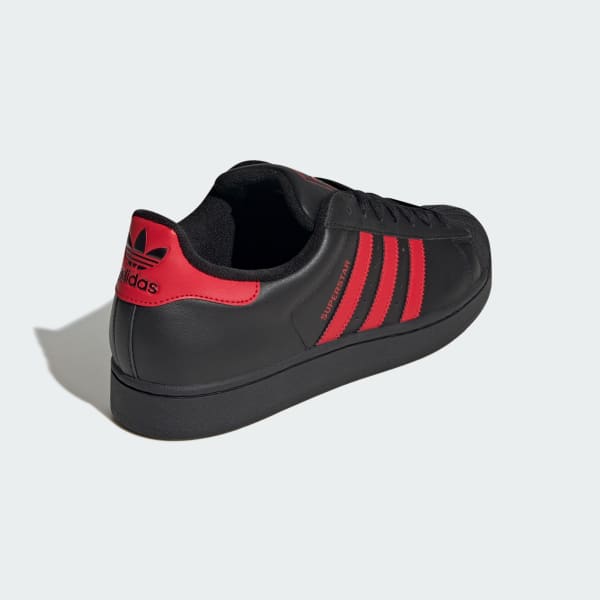 Adidas Men's Superstar Ii Shoes - Black / Better Scarlet - Image 3